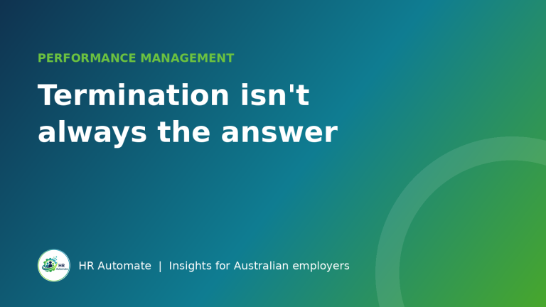 Termination isn't always the answer - HR Automate performance management